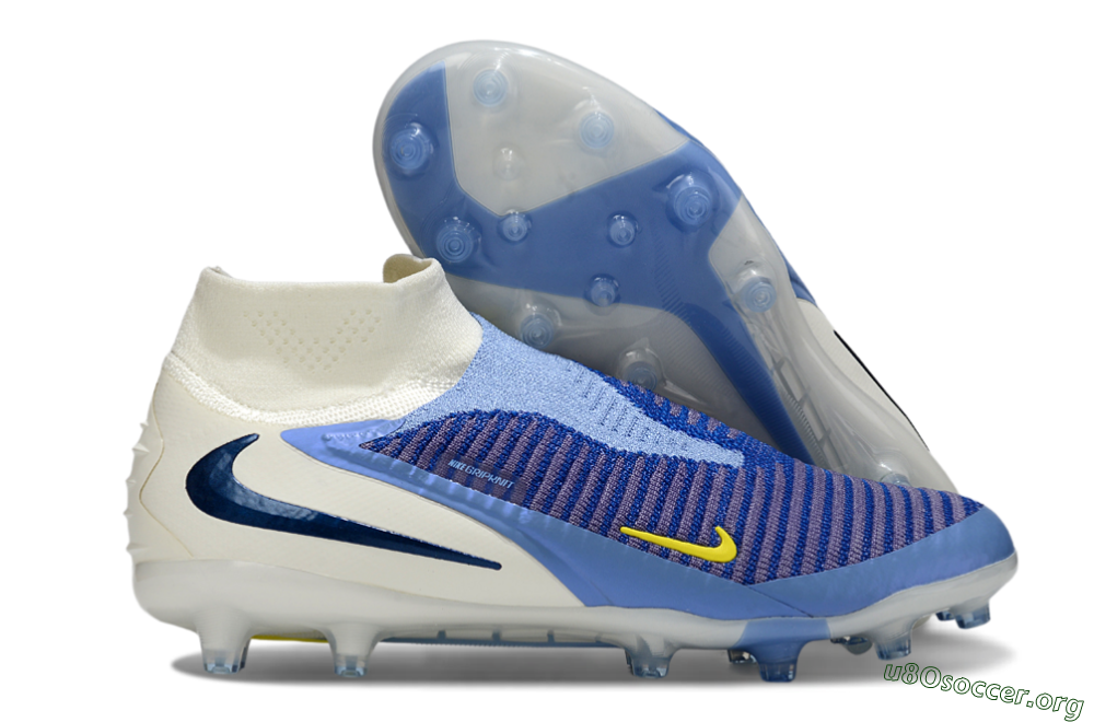 Nike Phantom 6 High Elite AG Football Boots - Blue/White/Black 2