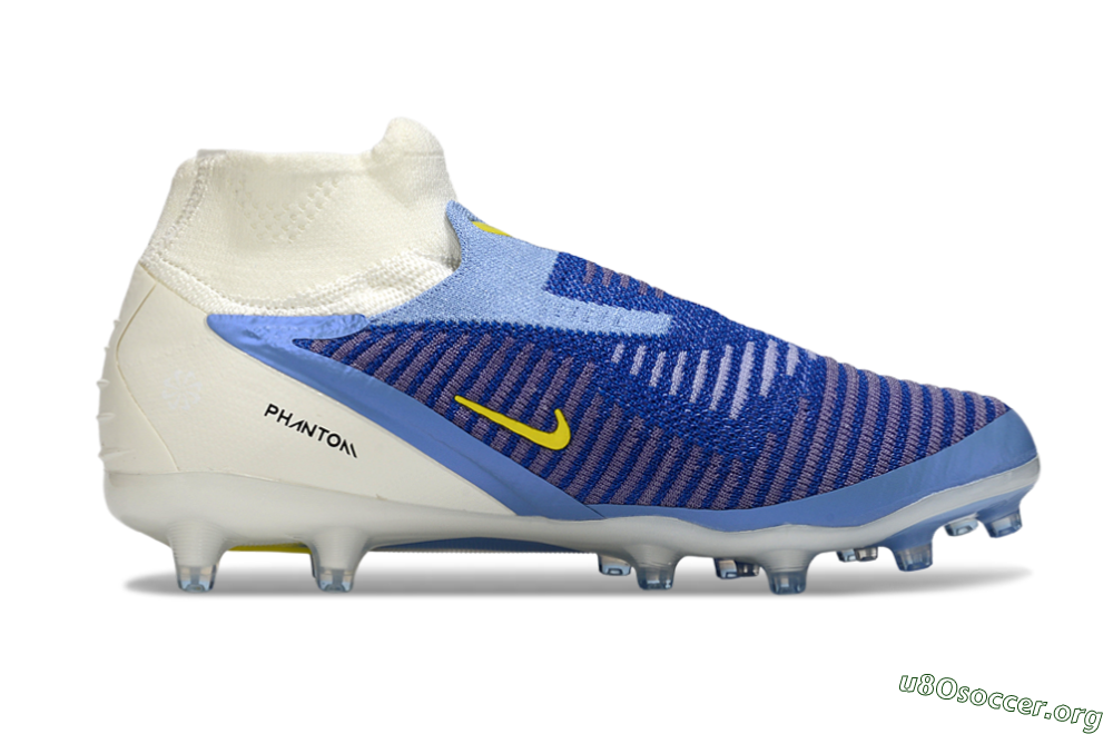 Nike Phantom 6 High Elite AG Football Boots - Blue/White/Black 7