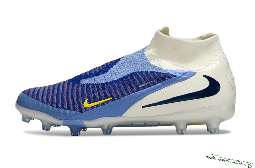 Nike Phantom 6 High Elite AG Football Boots - Blue/White/Black 3