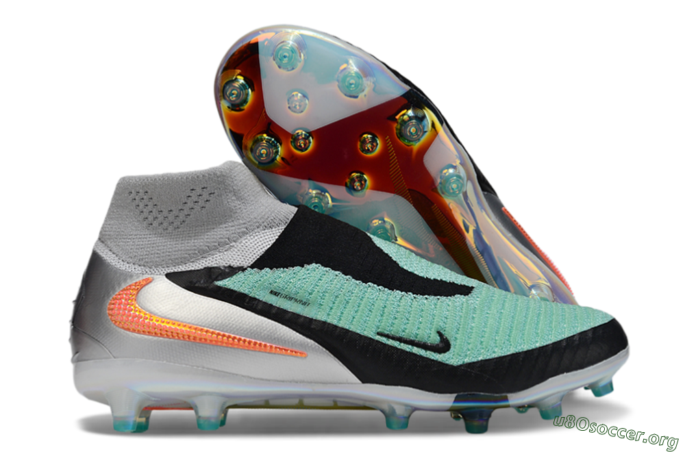 Nike Phantom 6 High Elite AG Football Boots - Jade/Black/Silver 2