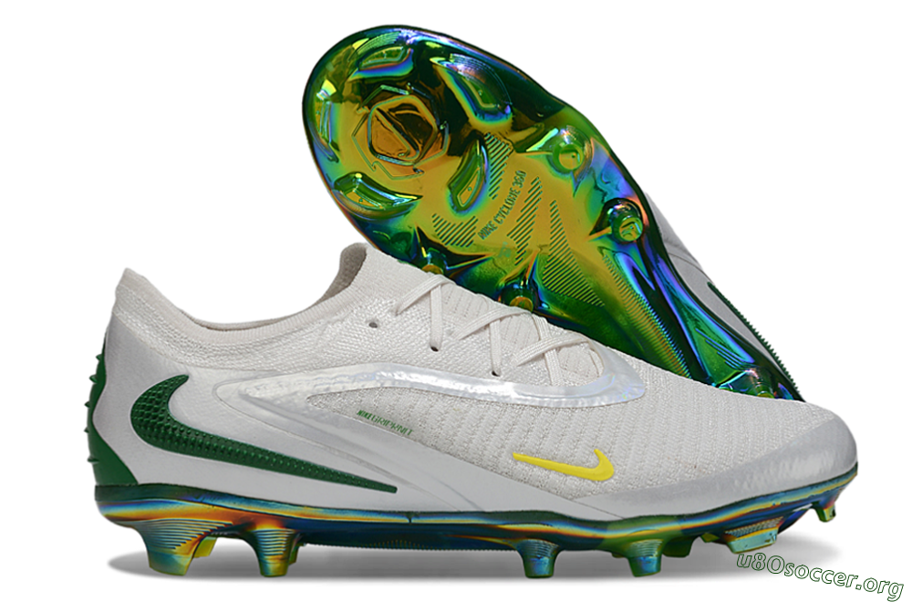 Nike Phantom 6 Low Elite FG Football Boots - White/Silver/Gold 2