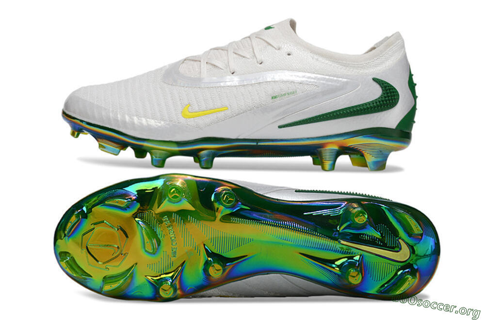 Nike Phantom 6 Low Elite FG Football Boots - White/Silver/Gold 1
