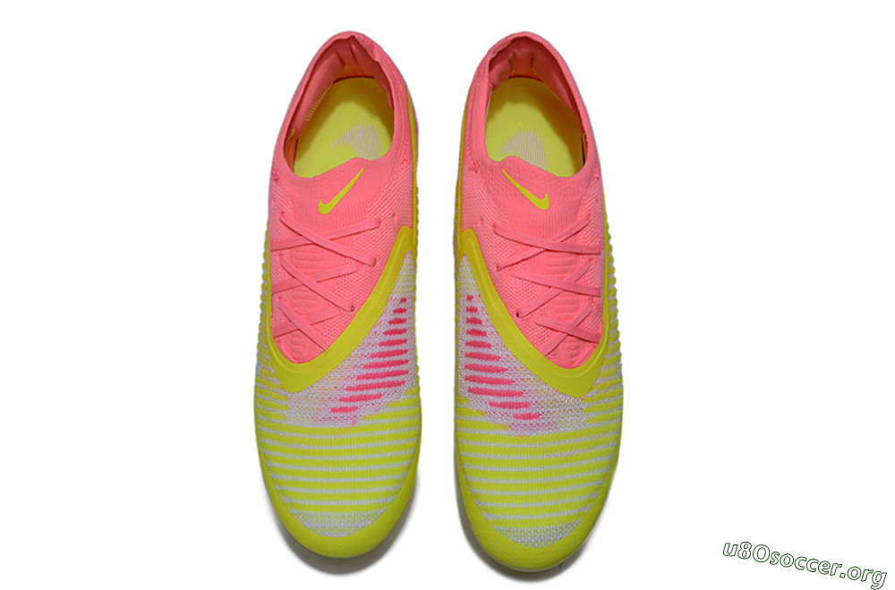 Nike Phantom 6 Low Elite FG Football Boots - Yellow/Pink/White 4