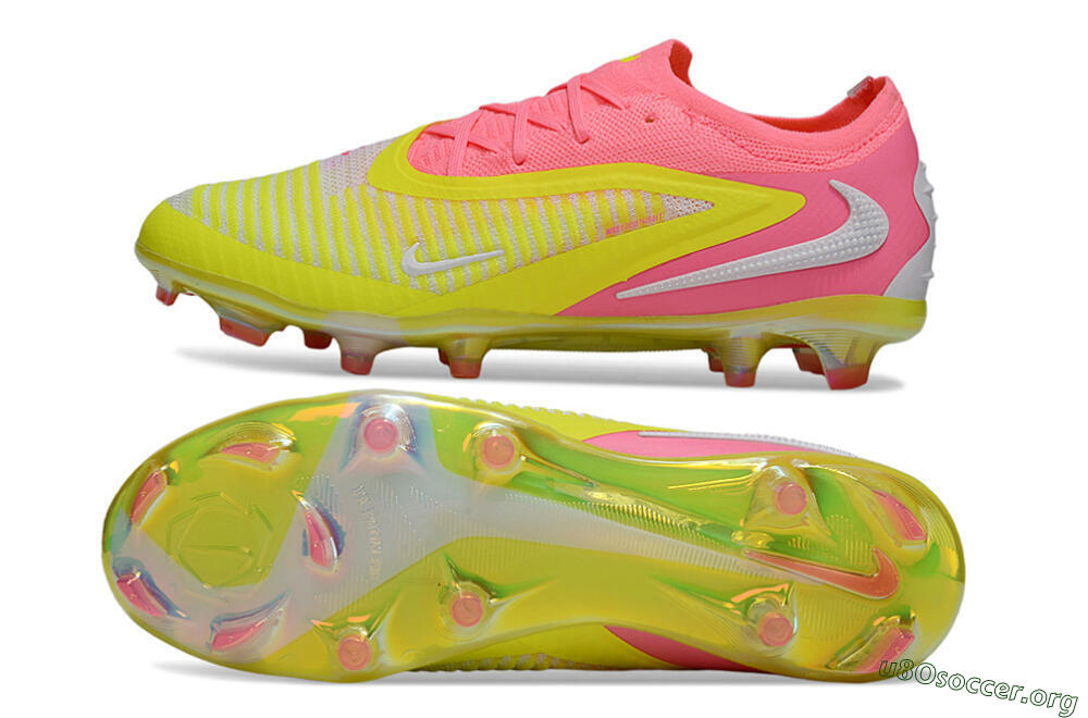 Nike Phantom 6 Low Elite FG Football Boots - Yellow/Pink/White 1
