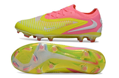 Nike Phantom 6 Low Elite FG Football Boots - Yellow/Pink/White