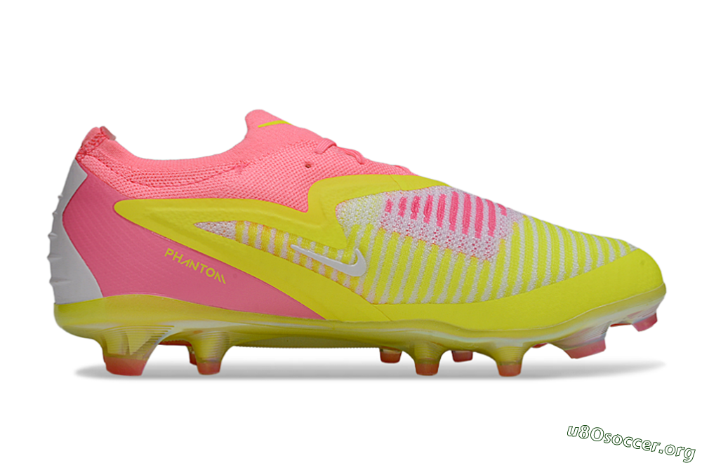 Nike Phantom 6 Low Elite FG Football Boots - Yellow/Pink/White 7