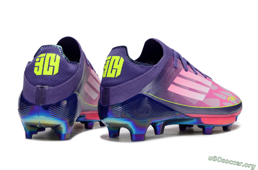 Adidas F50+ Elite Lightstrike Pro FG Football Boots - Pink/Purple/Yellow 6