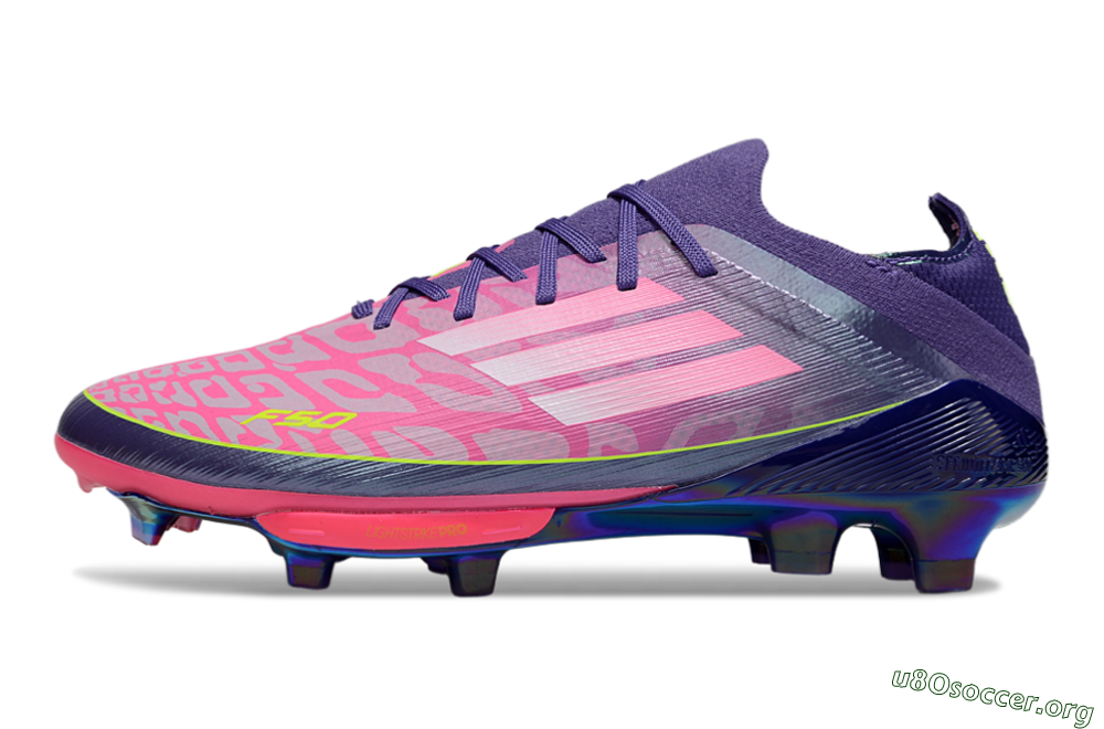 Adidas F50+ Elite Lightstrike Pro FG Football Boots - Pink/Purple/Yellow 3
