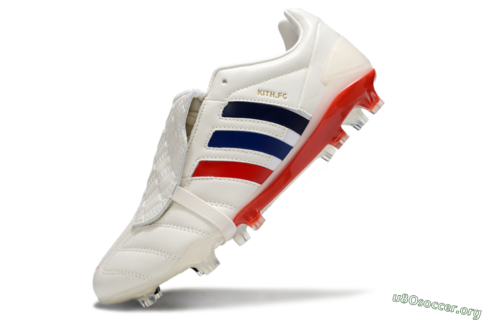 Kith x Adidas Predator Mania Foldover Tongue FG Football Boots - White/Red/Black 5