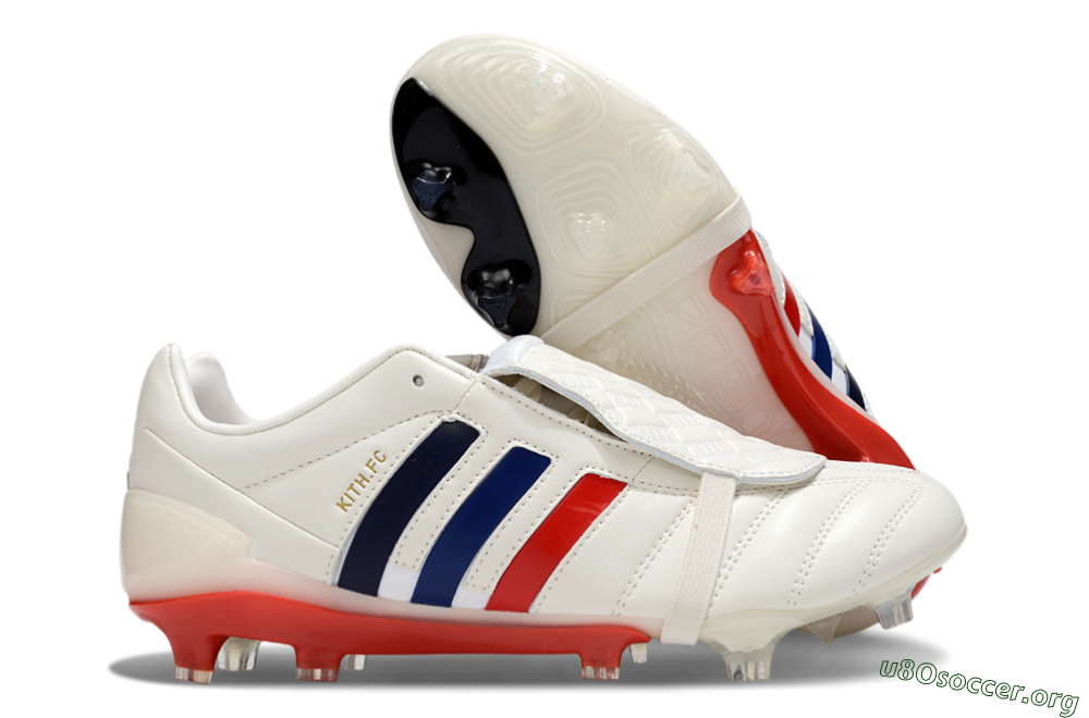 Kith x Adidas Predator Mania Foldover Tongue FG Football Boots - White/Red/Black 2