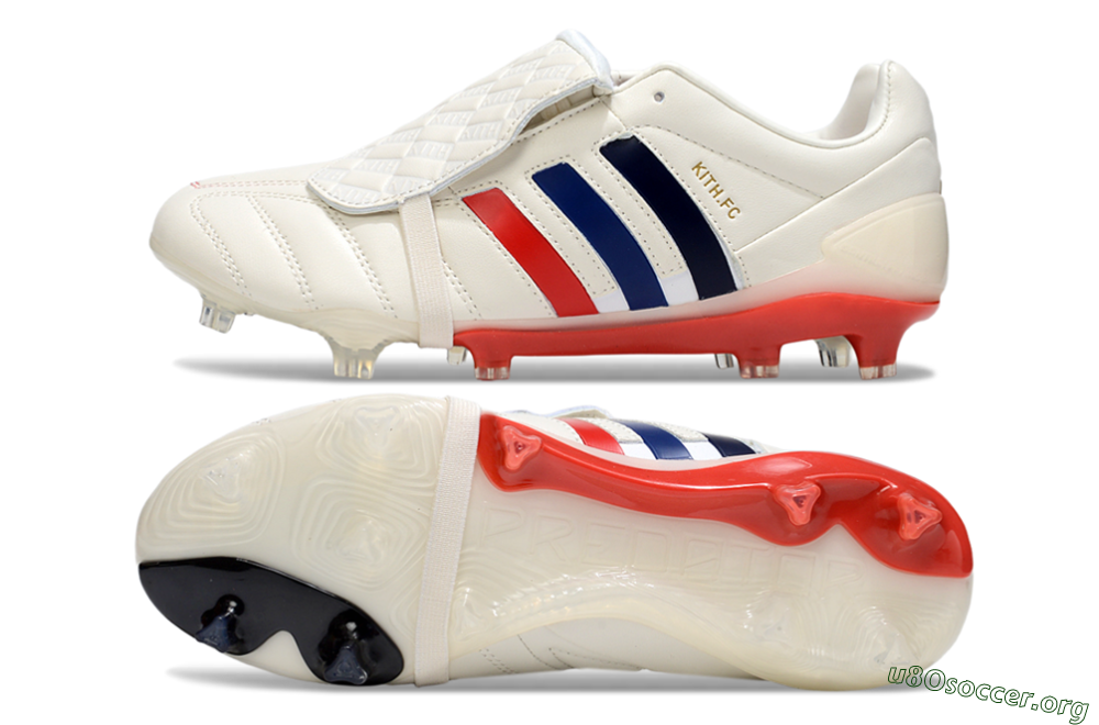 Kith x Adidas Predator Mania Foldover Tongue FG Football Boots - White/Red/Black 1