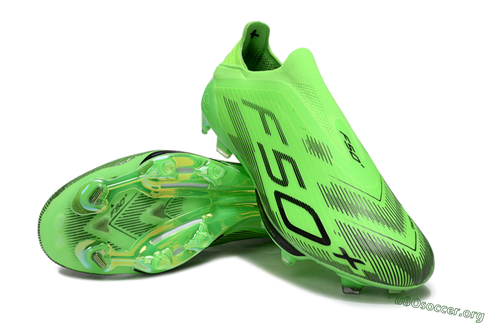 Adidas F50+ Elite Lightstrike Pro Laceless FG Football Boots - Green/Black 0