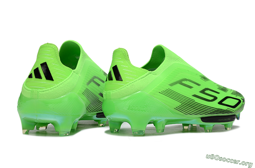 Adidas F50+ Elite Lightstrike Pro Laceless FG Football Boots - Green/Black 6