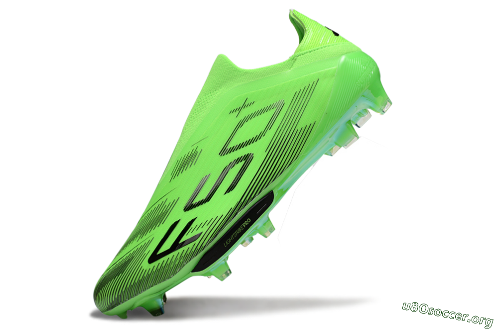 Adidas F50+ Elite Lightstrike Pro Laceless FG Football Boots - Green/Black 5