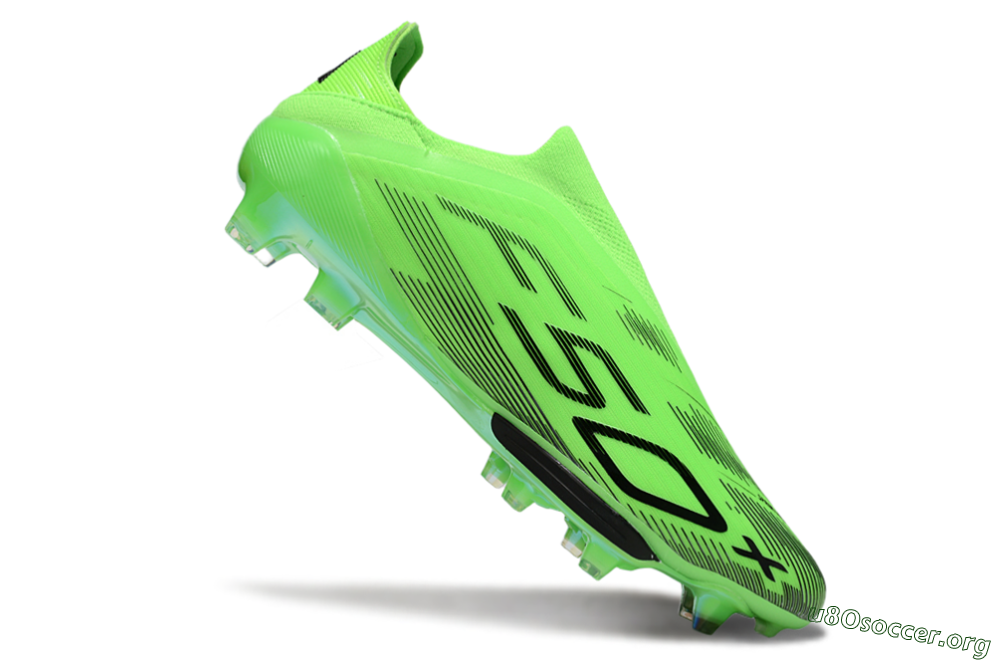 Adidas F50+ Elite Lightstrike Pro Laceless FG Football Boots - Green/Black 4