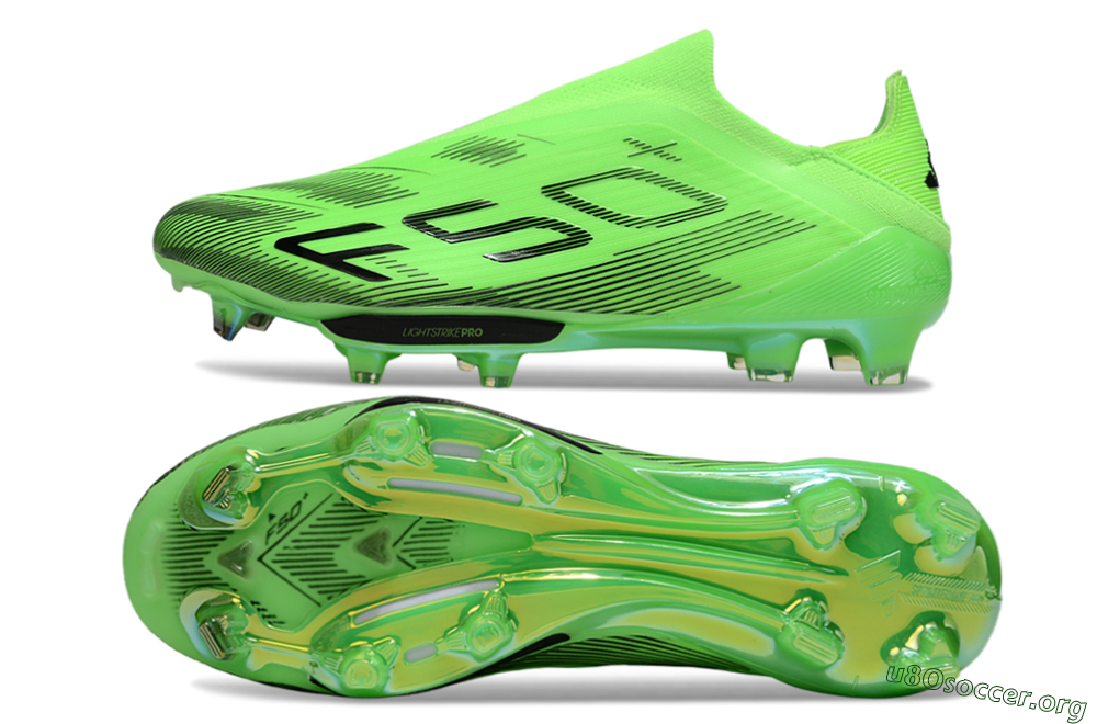 Adidas F50+ Elite Lightstrike Pro Laceless FG Football Boots - Green/Black 1