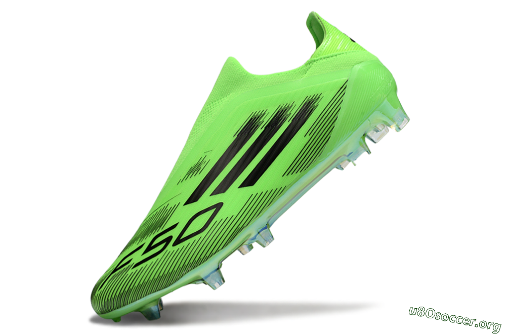 Adidas F50 Elite Laceless FG Football Boots - Green/Black 5