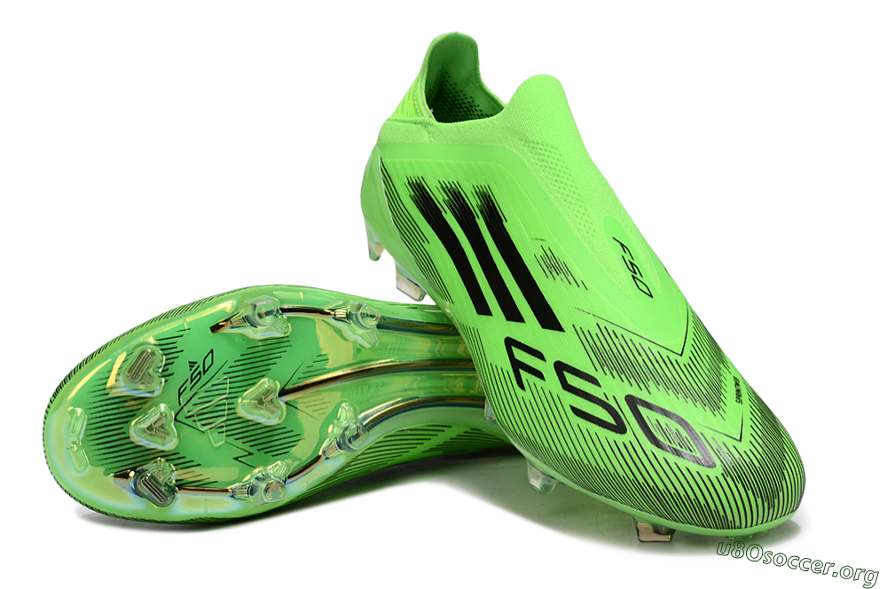 Adidas F50 Elite Laceless FG Football Boots - Green/Black 0
