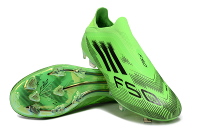 Adidas F50 Elite Laceless FG Football Boots - Green/Black