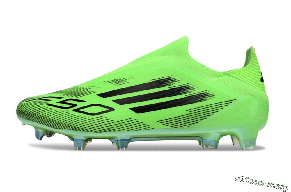 Adidas F50 Elite Laceless FG Football Boots - Green/Black 3