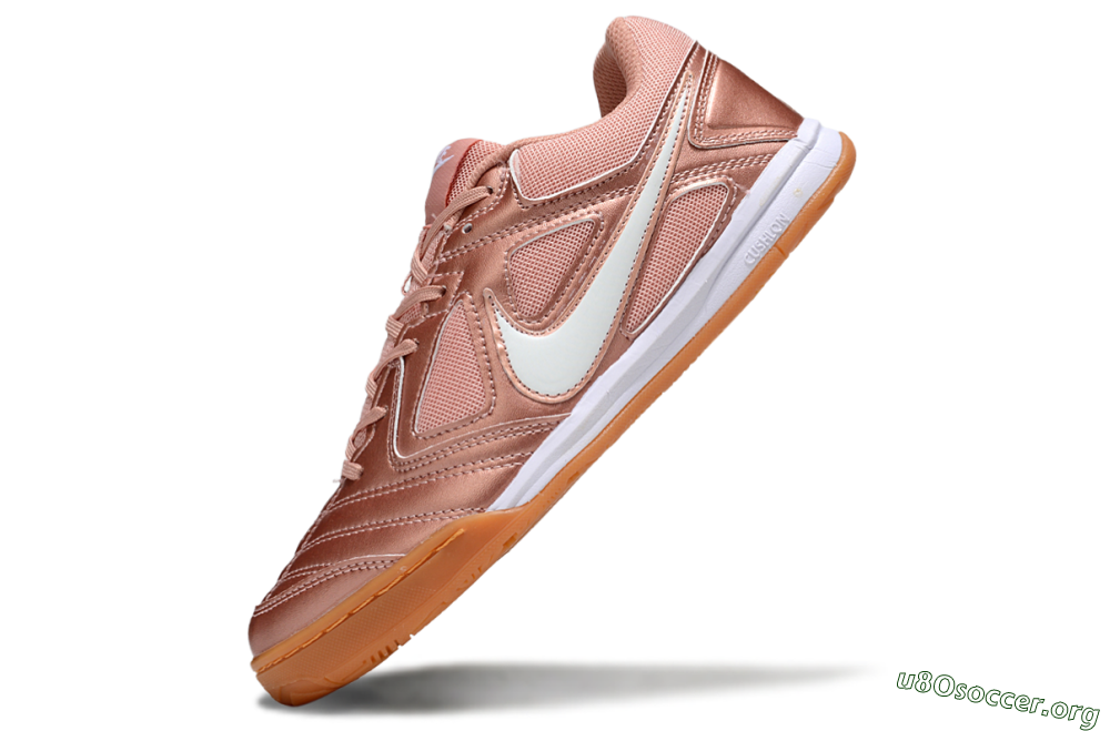 Supreme x Nike SB Gato IC Football Shoes - Gold/White/Brown 5