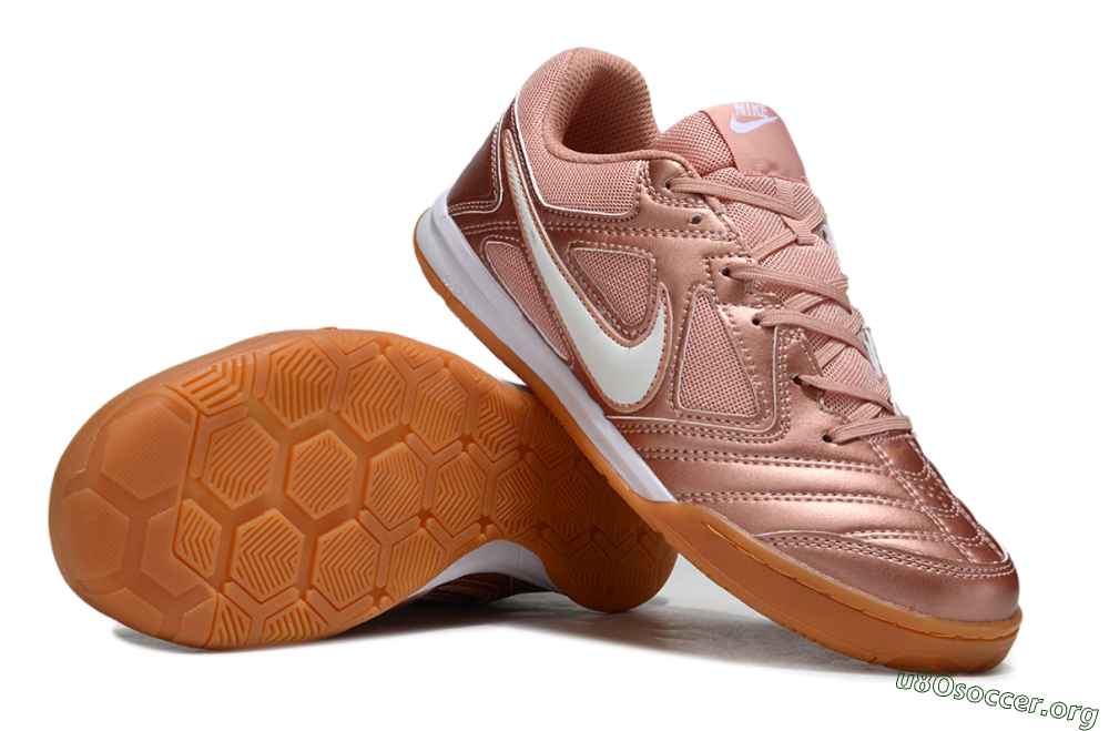 Supreme x Nike SB Gato IC Football Shoes - Gold/White/Brown 1