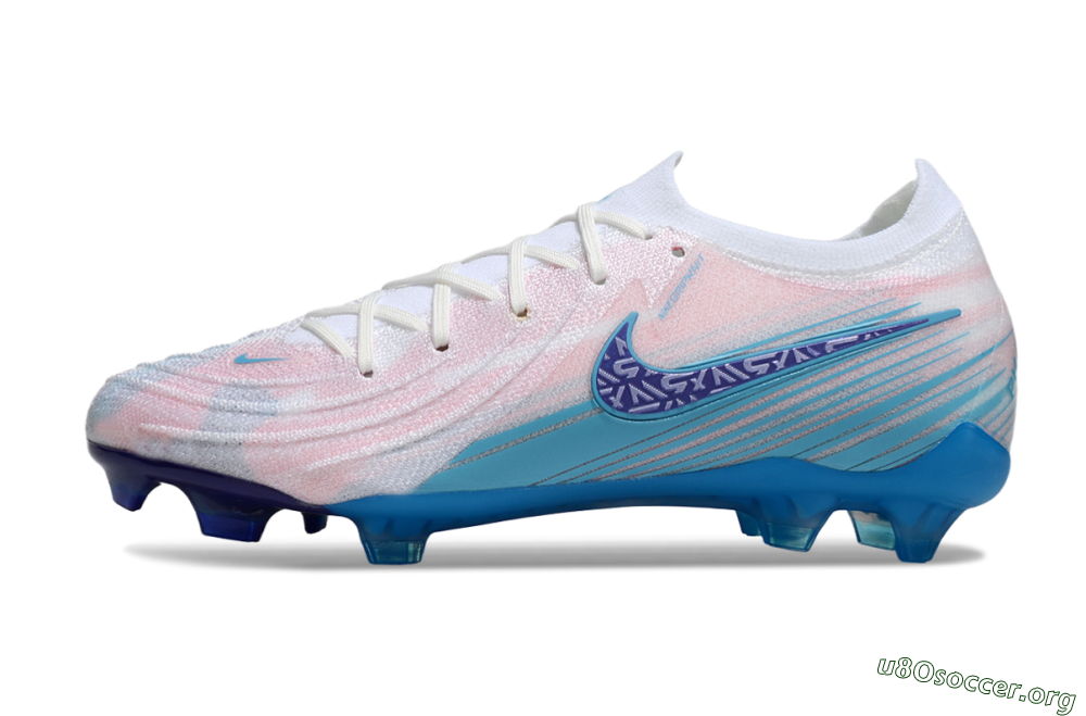 Nike Phantom GX 2 Elite FG Football Boots - White/Pink/Blue 3