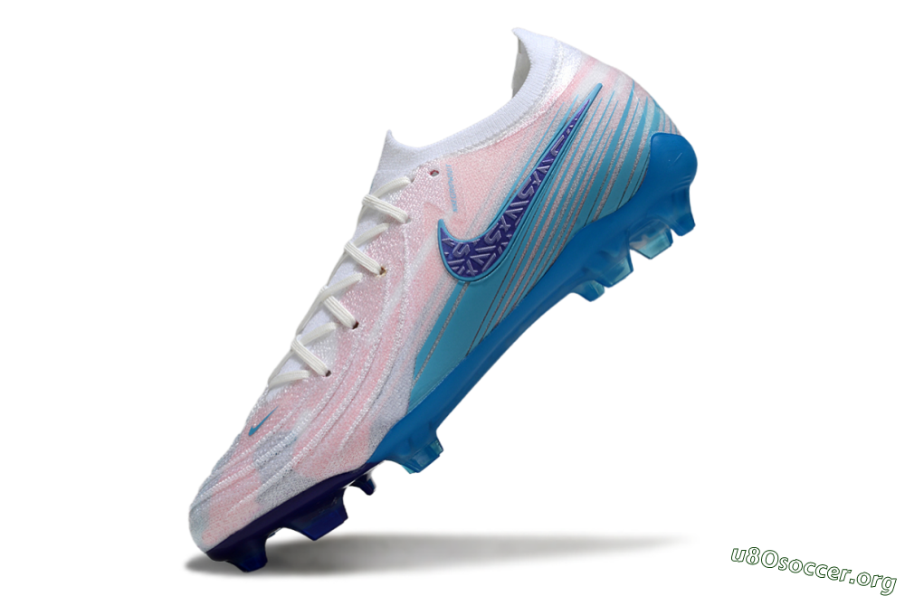 Nike Phantom GX 2 Elite FG Football Boots - White/Pink/Blue 5