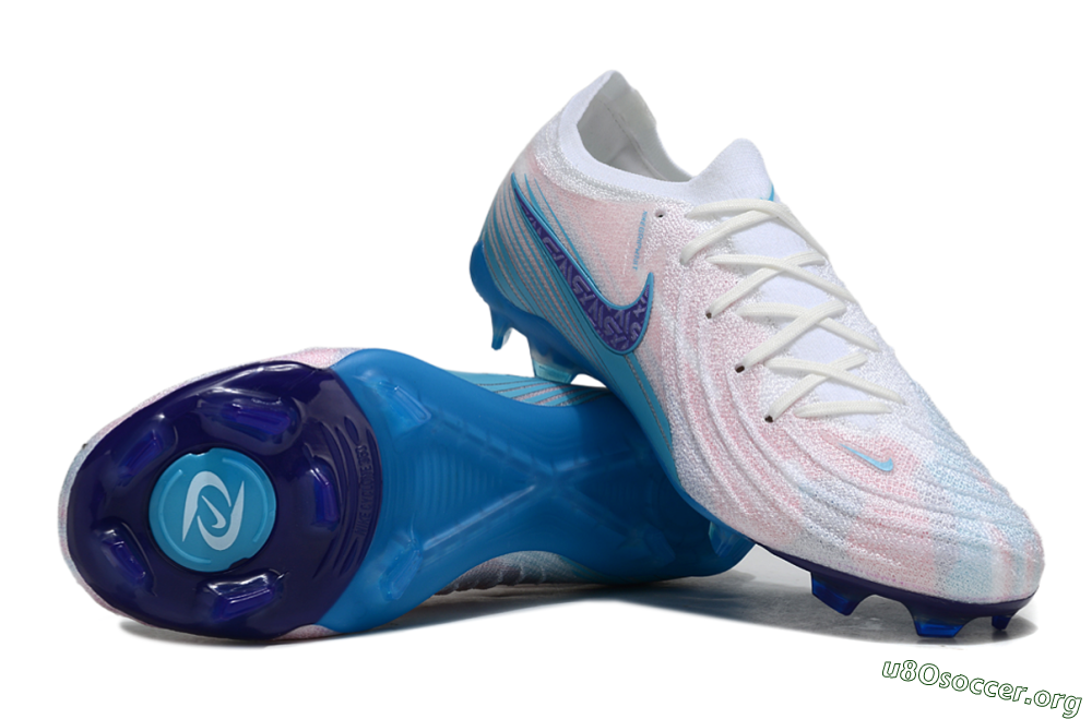 Nike Phantom GX 2 Elite FG Football Boots - White/Pink/Blue 1