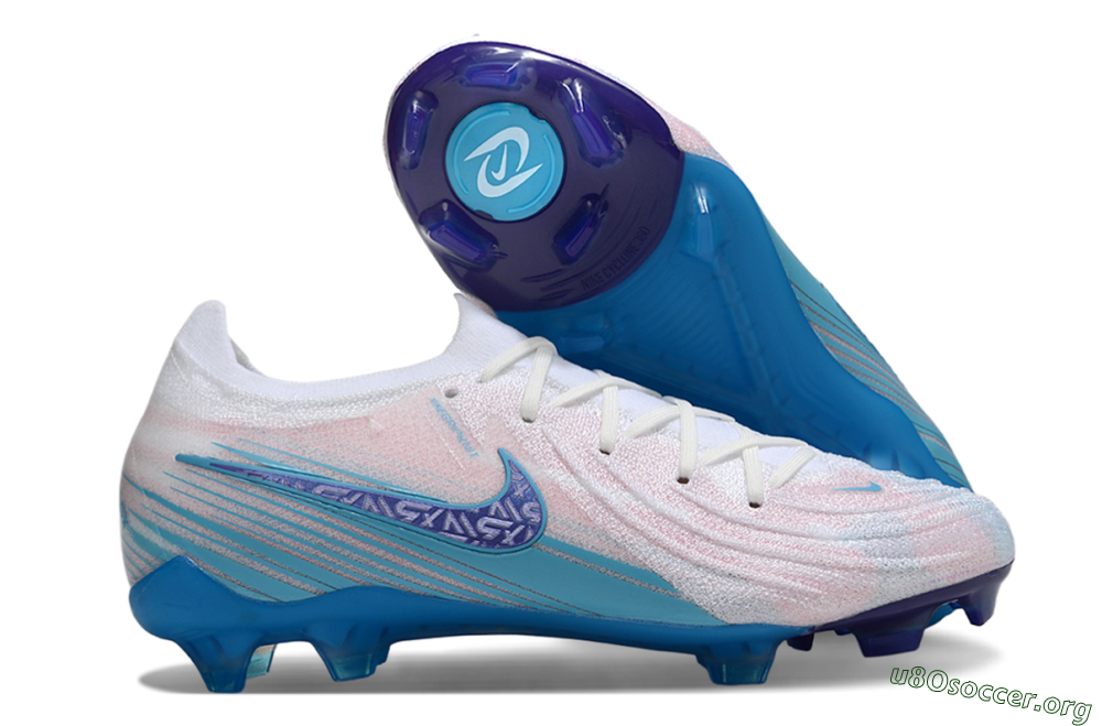 Nike Phantom GX 2 Elite FG Football Boots - White/Pink/Blue 2