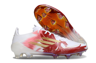 Adidas F50 Pro FG Football Boots - White/Red/Gold
