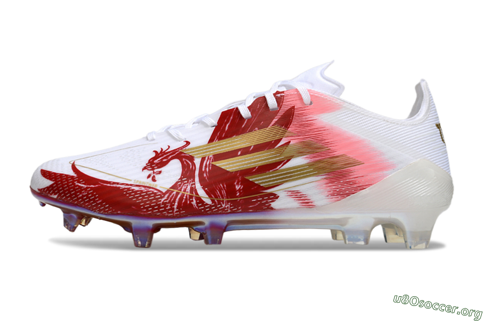 Adidas F50 Pro FG Football Boots - White/Red/Gold 3