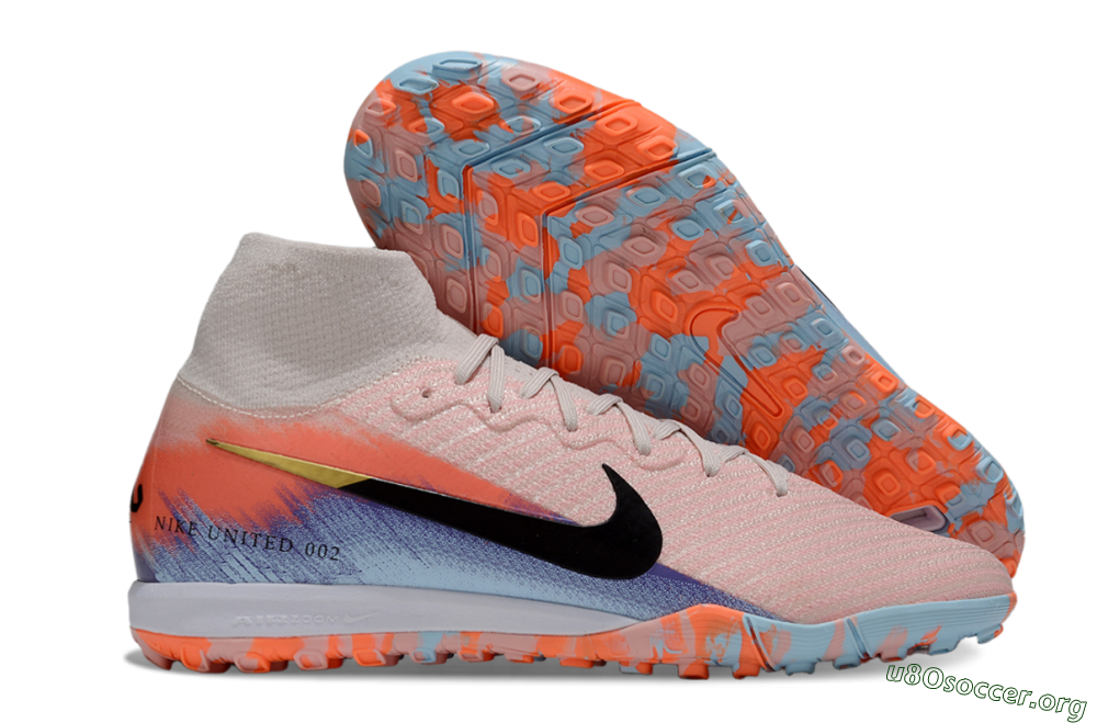 Nike Air Zoom Mercurial Superfly 10 Elite TF Football Shoes - Pink/Red/Blue 2