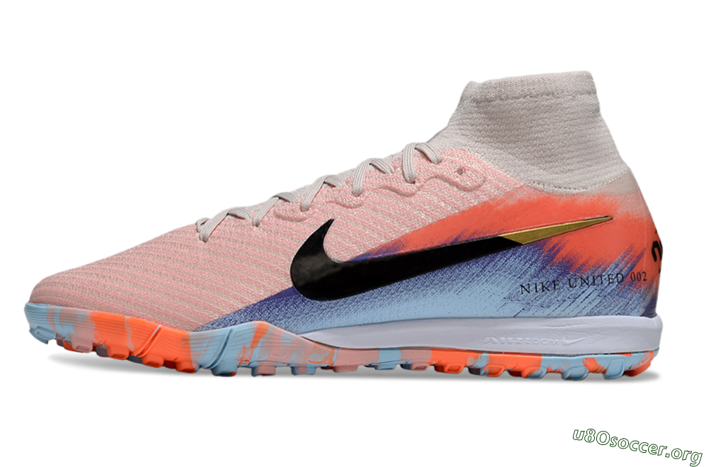 Nike Air Zoom Mercurial Superfly 10 Elite TF Football Shoes - Pink/Red/Blue 3