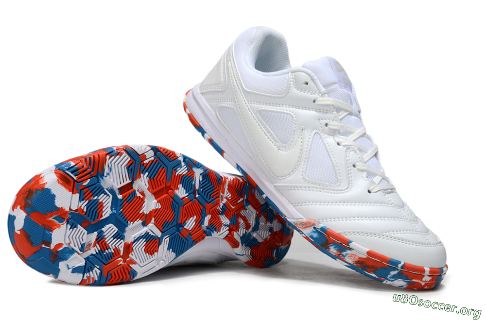 Supreme x Nike SB Gato IC Football Shoes - White/Blue/Red 1