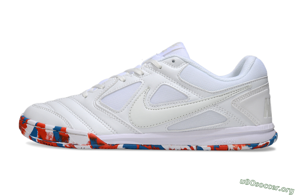 Supreme x Nike SB Gato IC Football Shoes - White/Blue/Red 3