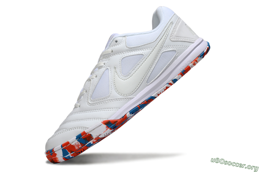 Supreme x Nike SB Gato IC Football Shoes - White/Blue/Red 5