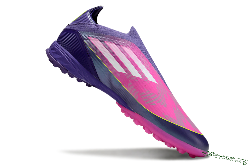 Adidas F50 Elite Laceless TF Football Shoes - Pink/Purple/Yellow 5