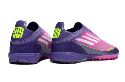 Adidas F50 Elite Laceless TF Football Shoes - Pink/Purple/Yellow