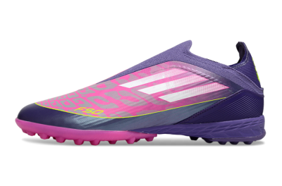 Adidas F50 Elite Laceless TF Football Shoes - Pink/Purple/Yellow