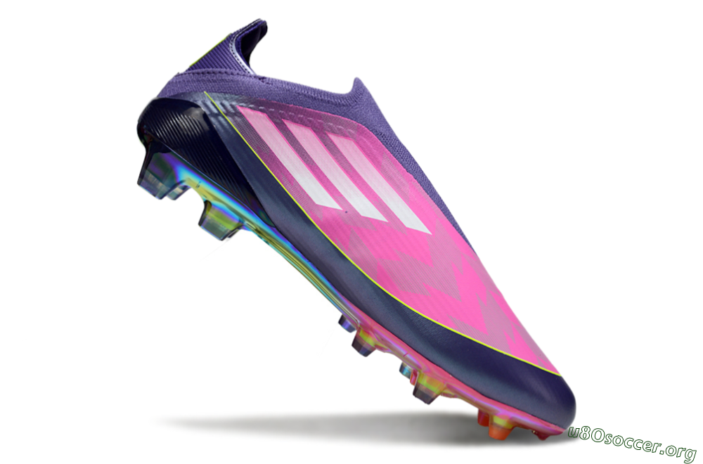 Adidas F50 Elite Laceless FG Football Boots - Pink/Purple/Yellow 5
