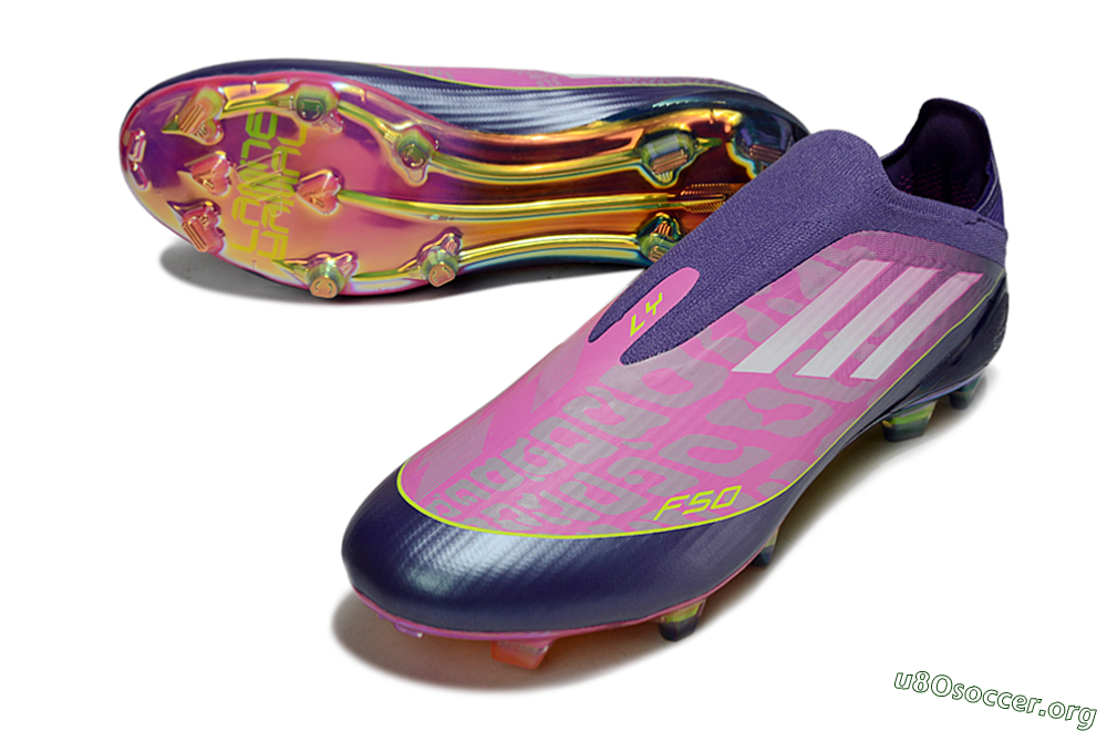 Adidas F50 Elite Laceless FG Football Boots - Pink/Purple/Yellow 0