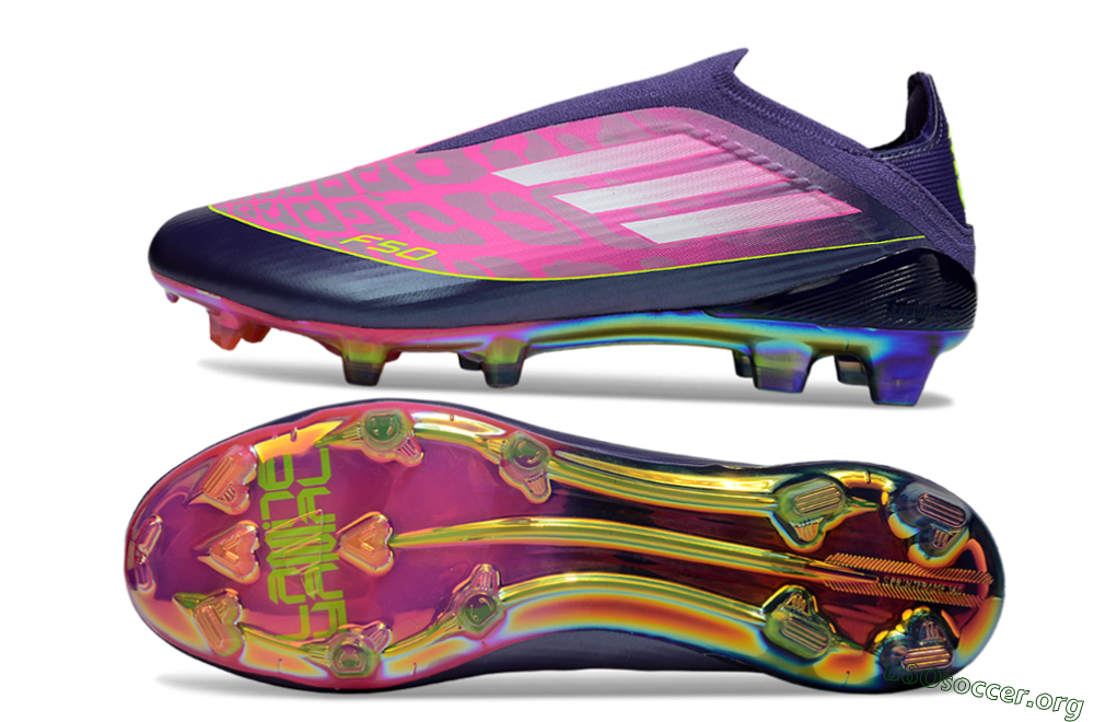 Adidas F50 Elite Laceless FG Football Boots - Pink/Purple/Yellow 1