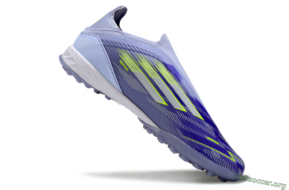 Adidas F50 Elite Laceless TF Football Shoes - Blue/Yellow/Silver 5