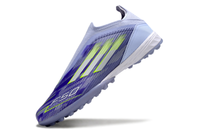 Adidas F50 Elite Laceless TF Football Shoes - Blue/Yellow/Silver