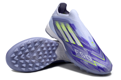 Adidas F50 Elite Laceless TF Football Shoes - Blue/Yellow/Silver