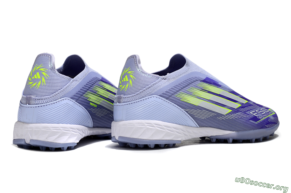 Adidas F50 Elite Laceless TF Football Shoes - Blue/Yellow/Silver 7