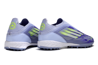 Adidas F50 Elite Laceless TF Football Shoes - Blue/Yellow/Silver