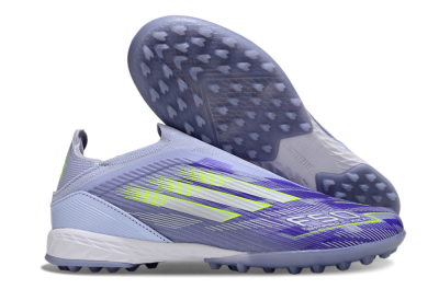 Adidas F50 Elite Laceless TF Football Shoes - Blue/Yellow/Silver