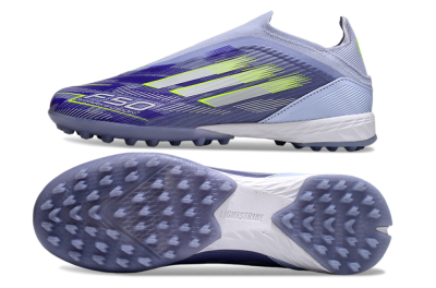 Adidas F50 Elite Laceless TF Football Shoes - Blue/Yellow/Silver